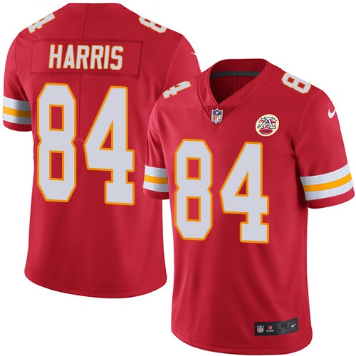 Men's Elite Demetrius Harris Nike Jersey Red - #84 Rush NFL Kansas City Chiefs